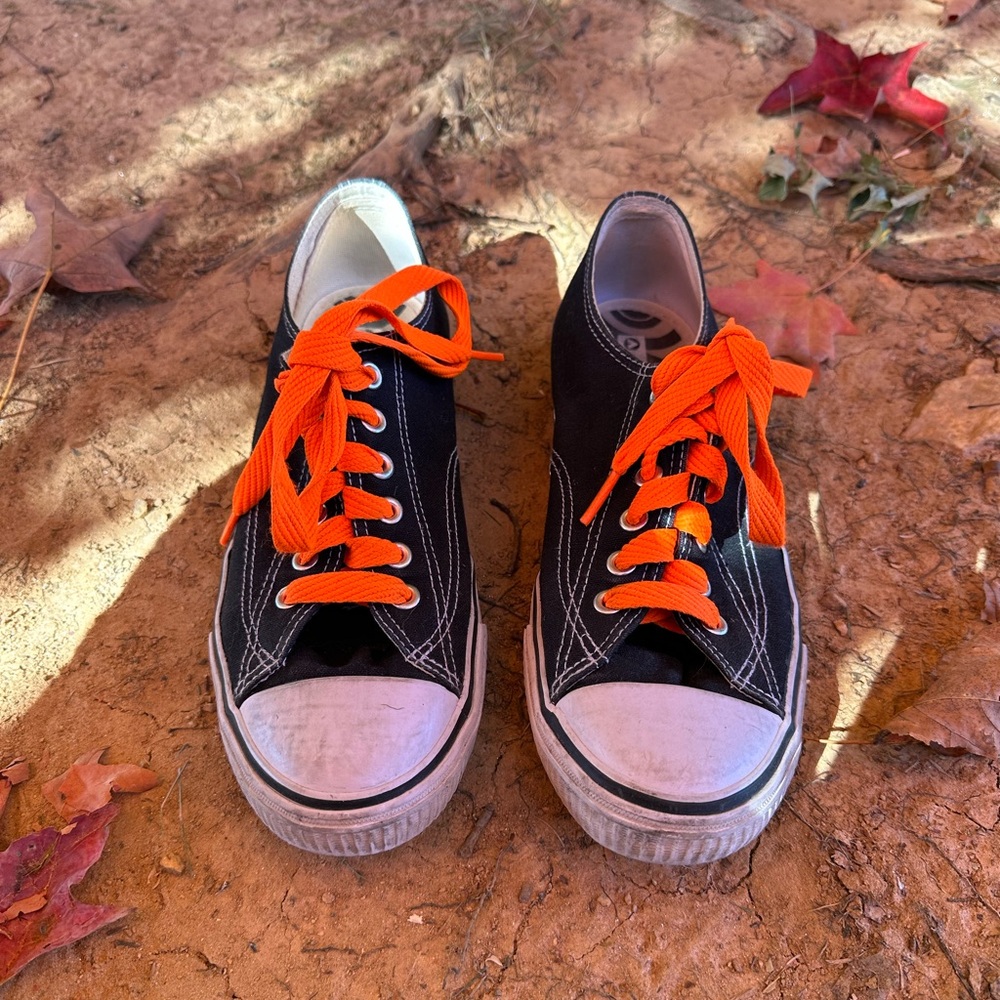 “Converse” Air Walk Shoes w/ Orange Laces